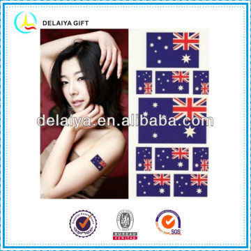 The Australia flag tattoo sticker in 2013